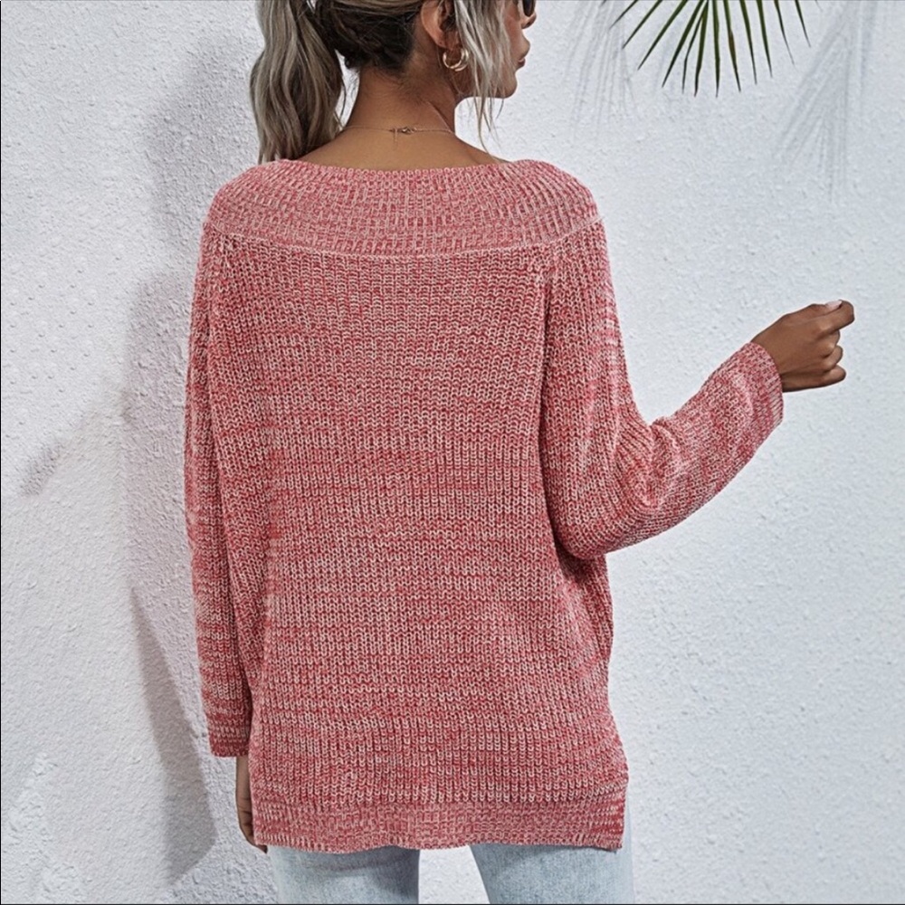V Neck Sweater Top-khaki - Picture 12 of 16